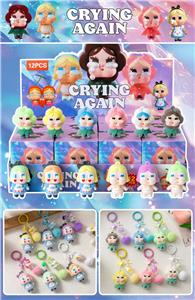 PVC太阳花哭娃盲盒（12入钥匙扣）/植绒款/混色混款 - OBL10412460