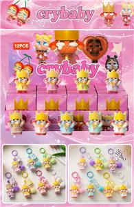 情锁哭娃盲盒（12入钥匙扣）/树脂植绒款/混色混款 - OBL10412469