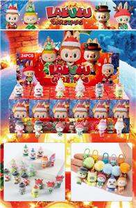 PVC拉布布圣诞（24入门型扣）/软胶植绒款/混色混款 - OBL10412505