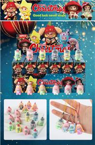 盒庄48只/PVC新款wakuku 1代 软胶挂绳盲盒/植绒款/混色混款 - OBL10412528