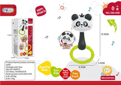 带软胶环熊猫摇铃 - OBL10412709