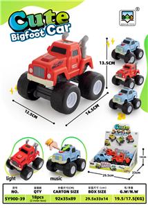 大脚怪卡通皮卡+拖车  4只装 - OBL10412864