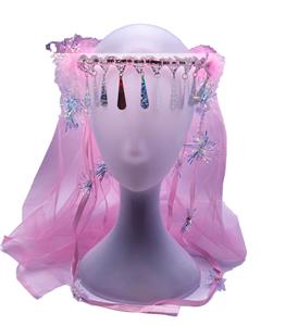 带电闪光双层纱加吊饰头纱 - OBL10415955