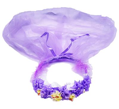 普通头饰加双层纱加9朵小花 - OBL10415968