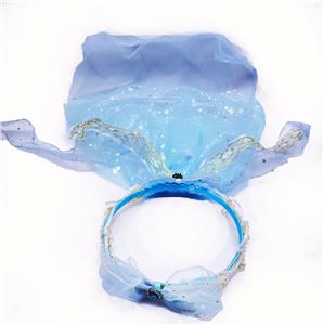 普通头饰加双层纱加前后礼花 - OBL10415980