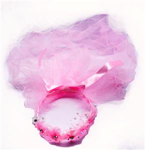 普通头饰加单层纱加5朵花 - OBL10415984