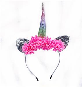 独角兽头饰加4朵花 - OBL10416078