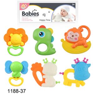 可水煮婴儿摇铃套装  鲜色    6PCS - OBL10416328