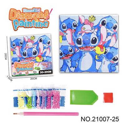 史迪仔系列-点钻相框5D钻石画(20x20CM) - OBL10417187