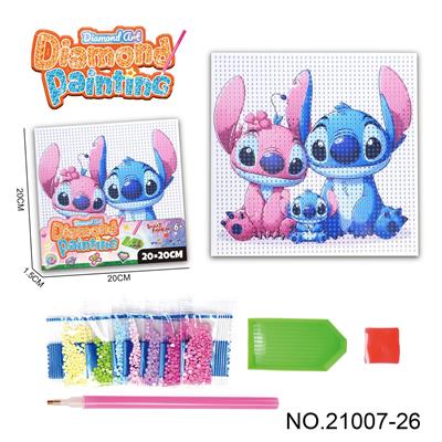 史迪仔系列-点钻相框5D钻石画(20x20CM) - OBL10417188