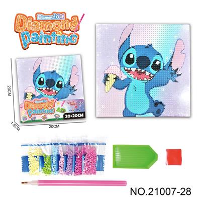 史迪仔系列-点钻相框5D钻石画(20x20CM) - OBL10417190
