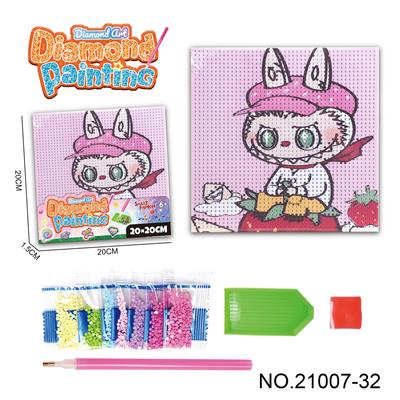 拉布布系列-点钻相框5D钻石画(20x20CM) - OBL10417194