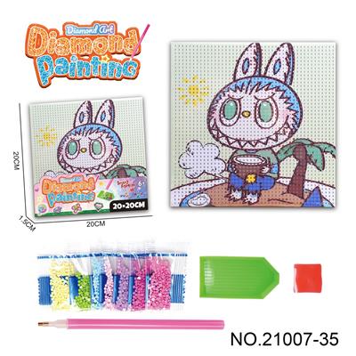 拉布布系列-点钻相框5D钻石画(20x20CM) - OBL10417197