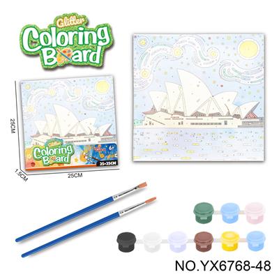 城市地标烫金系列-涂鸦数字油画（25*25CM） - OBL10417270