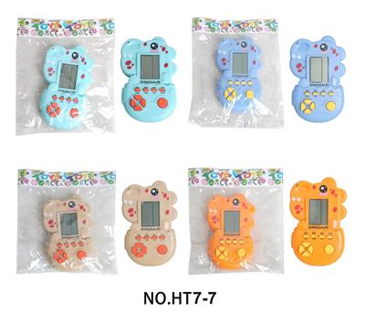 解压益智掌上经典卡通恐龙造型游戏机（俄罗斯方块）2粒7号不包 - OBL10417354