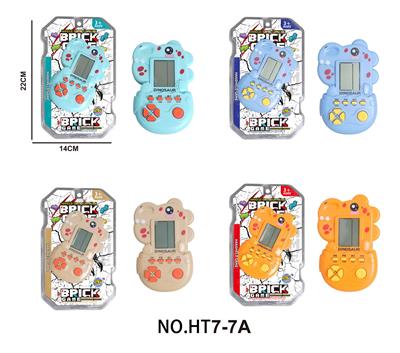 解压益智掌上经典卡通恐龙造型游戏机（俄罗斯方块）2粒7号不包 - OBL10417363