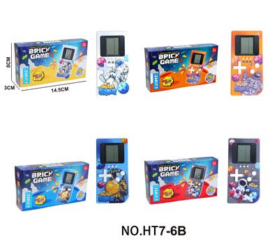 解压益智掌上经典太空人主题游戏机（俄罗斯方块）2粒5号不包 - OBL10417373