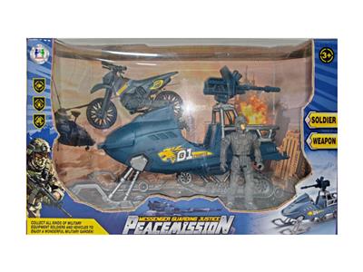 军事套装/滑行雪地摩托，小摩托，军人 - OBL10418276