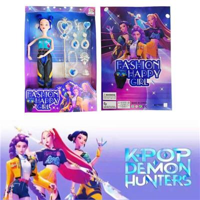 K-POP 猎魔女团真人版11.5寸12关节实身Rumi鲁米打歌芭比带吸塑配件 - OBL10420262