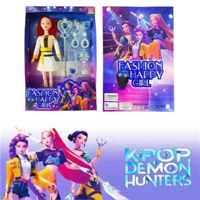 K-POP 猎魔女团真人版11.5寸12关节实身Rumi鲁米打歌芭比带吸塑配件 - OBL10420263