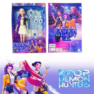 K-POP 猎魔女团真人版11.5寸12关节实身Rumi鲁米打歌芭比带吸塑配件 - OBL10420264