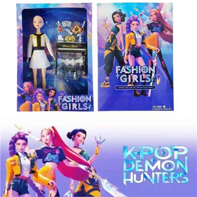 K-POP 猎魔女团真人版11.5寸12关节实身Rumi鲁米打歌芭比带吸塑配件 - OBL10420266