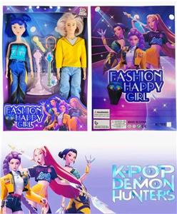 K-POP 猎魔女团真人版11.5寸12关节实身Rumi鲁米打歌芭比男女混装，带吸塑配件 - OBL10420267