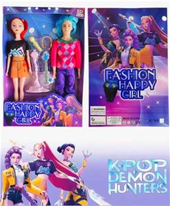 K-POP 猎魔女团真人版11.5寸12关节实身Rumi鲁米打歌芭比男女混装，带吸塑配件 - OBL10420268