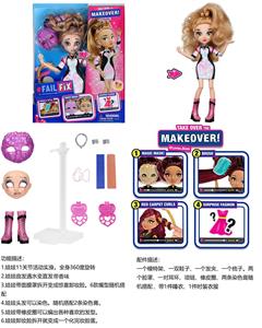 高档FAIL.FIX.9寸11关节实身3D真眼珠变脸化妆芭比头发带香味。娃娃带11样不同惊喜配件。一件时装衣衣服 - OBL10420282