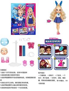 高档FAIL.FIX.9寸11关节实身3D真眼珠变脸化妆芭比头发带香味。娃娃带11样不同惊喜配件。一件时装衣衣服 - OBL10420283