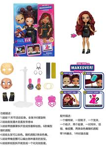 高档FAIL.FIX.9寸11关节实身3D真眼珠变脸化妆芭比头发带香味。娃娃带11样不同惊喜配件。一件时装衣衣服 - OBL10420284