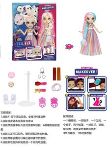 高档FAIL.FIX.9寸11关节实身3D真眼珠变脸化妆芭比头发带香味。娃娃带11样不同惊喜配件。一件时装衣衣服 - OBL10420286