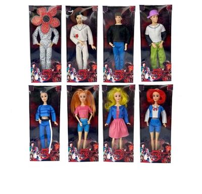 高端11.5寸11关节实身怪奇物语第5季Stranger  Thing真人版芭比带金貂卡片一张带怪奇物语主题套件8款混装 - OBL10420328