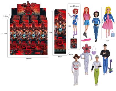 高端11.5寸11关节实身怪奇物语第5季Stranger  ThingQ版手办带金貂卡片一张8怪奇物语主题套件款16PC混装 - OBL10420330