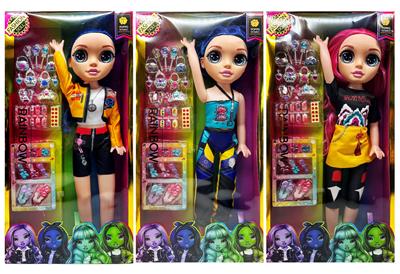 卡通12D  真眼珠28寸吹瓶猎魔娃娃带音乐主题曲带饰品套装  带发夹主题套装  3款混装 - OBL10420632