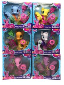 高档搪胶马宝丽带灯光音乐带梳子带行李箱六款混装 - OBL10420678