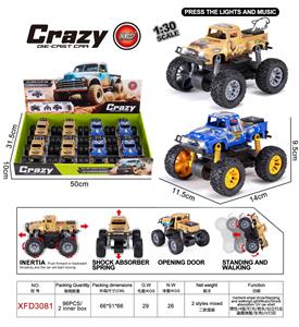 1:30双惯性合金2开门越野皮卡车（沙漠丛林和章鱼）,车壳UV打印 - OBL10421822