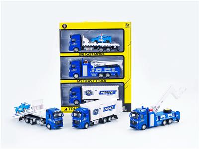 1:32 回力合金救援警车，3只/手提开窗盒 - OBL10423364