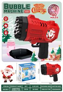 40孔圣诞老人电动灯光泡泡枪 - OBL10423452