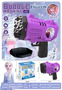 40孔冰雪公主电动灯光泡泡枪 - OBL10423461