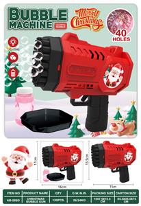 40孔圣诞老人电动灯光泡泡枪 - OBL10423469