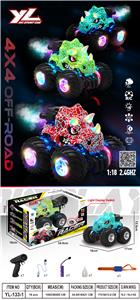1:18  2.4G遥控特技大轮三角龙喷雾车（双遥控） - OBL10423811