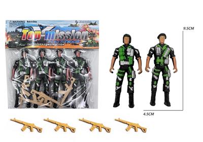 4位军人配枪(黑色） - OBL10425148