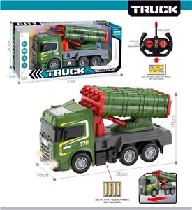 27MHz 1:12四通带前车灯遥控导弹军车（不包电） - OBL10425437