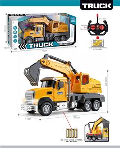 27MHz 1:12四通带前车灯遥控挖掘工程车（不包电） - OBL10425447