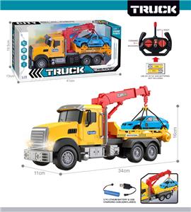 27MHz 1:12四通带前车灯遥控救援吊车（包电） - OBL10425458