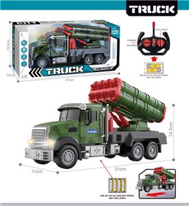 27MHz 1:12四通带前车灯遥控导弹军车（不包电） - OBL10425461