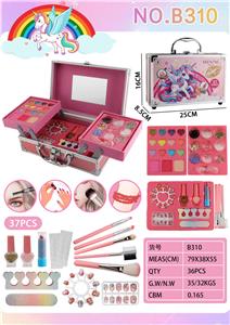 双层手提铁盒独角兽化妆包 - OBL10427557