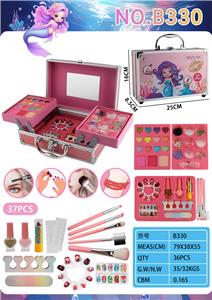 双层手提铁盒美人鱼化妆包 - OBL10427558