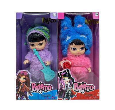 2代8寸12关节实身毛绒动物贝拉兹娃娃带吉他带束花 - OBL10427638